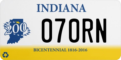 IN license plate 070RN