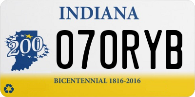 IN license plate 070RYB