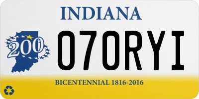 IN license plate 070RYI