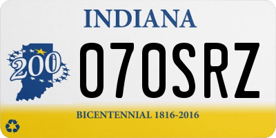 IN license plate 070SRZ