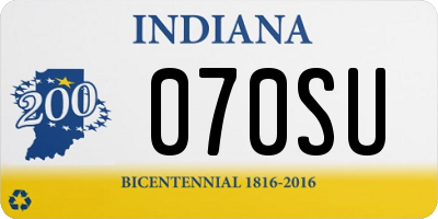 IN license plate 070SU