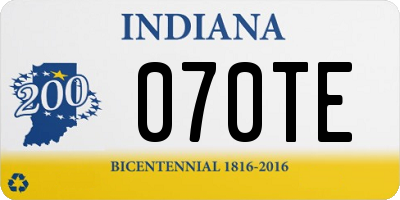 IN license plate 070TE