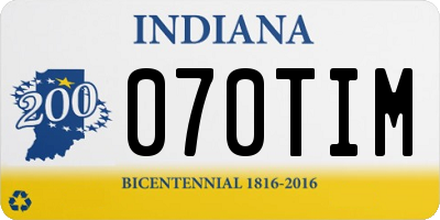 IN license plate 070TIM