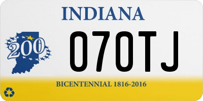 IN license plate 070TJ