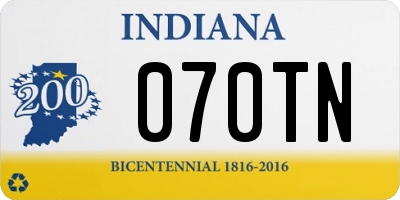 IN license plate 070TN