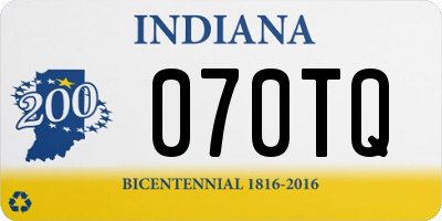 IN license plate 070TQ