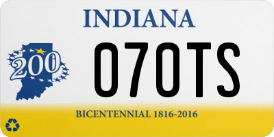 IN license plate 070TS