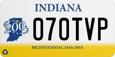 IN license plate 070TVP