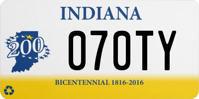 IN license plate 070TY