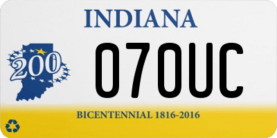 IN license plate 070UC