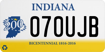 IN license plate 070UJB