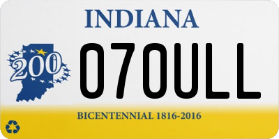 IN license plate 070ULL