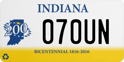 IN license plate 070UN