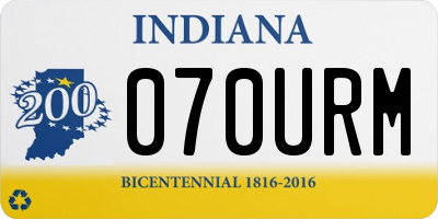 IN license plate 070URM