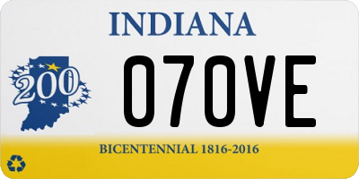 IN license plate 070VE