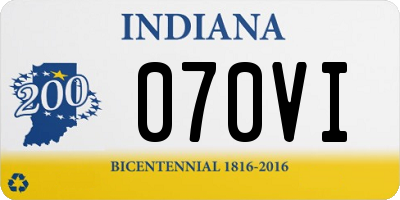 IN license plate 070VI