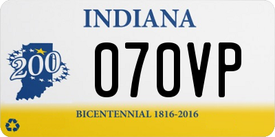 IN license plate 070VP