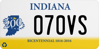 IN license plate 070VS