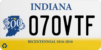 IN license plate 070VTF