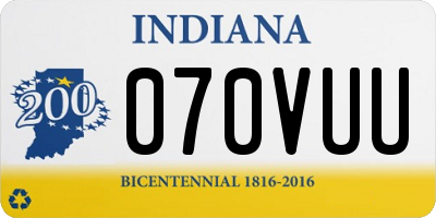IN license plate 070VUU