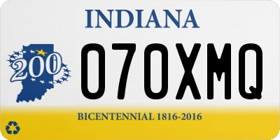 IN license plate 070XMQ
