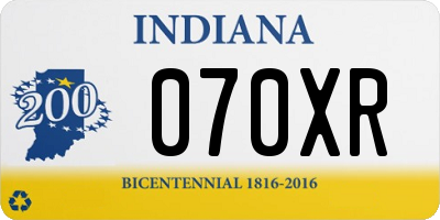 IN license plate 070XR