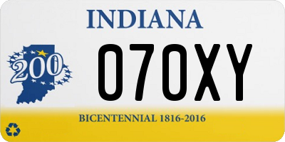 IN license plate 070XY