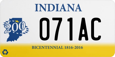 IN license plate 071AC