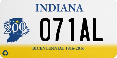 IN license plate 071AL