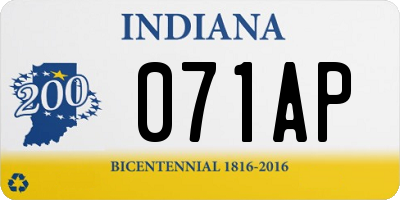 IN license plate 071AP