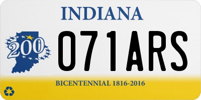 IN license plate 071ARS