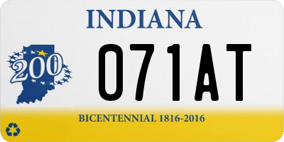 IN license plate 071AT
