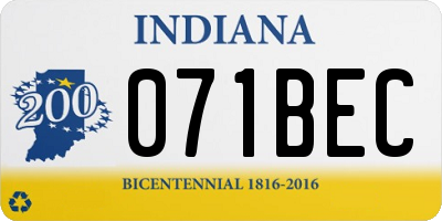IN license plate 071BEC