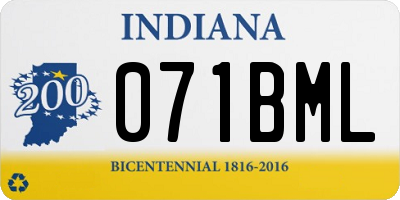 IN license plate 071BML