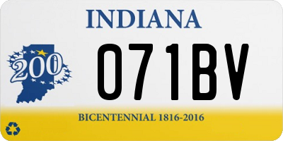 IN license plate 071BV