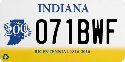 IN license plate 071BWF