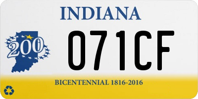 IN license plate 071CF