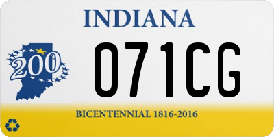 IN license plate 071CG