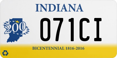 IN license plate 071CI