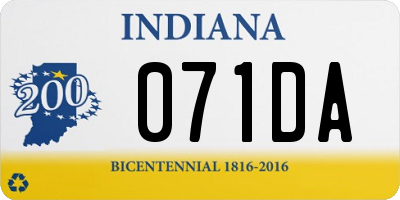IN license plate 071DA