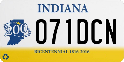 IN license plate 071DCN