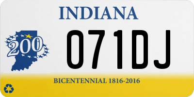 IN license plate 071DJ