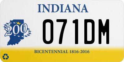 IN license plate 071DM