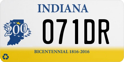 IN license plate 071DR