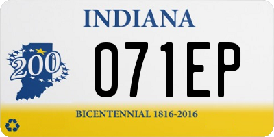 IN license plate 071EP