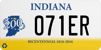 IN license plate 071ER