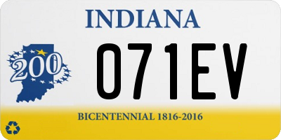 IN license plate 071EV