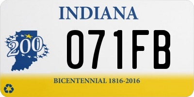 IN license plate 071FB