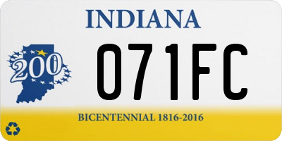 IN license plate 071FC