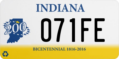 IN license plate 071FE